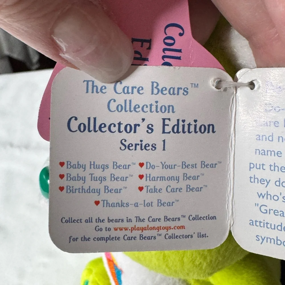 Care Bears Do Your Best Bear  NWT Collector’s Edition Series 1 Green Kite Toy